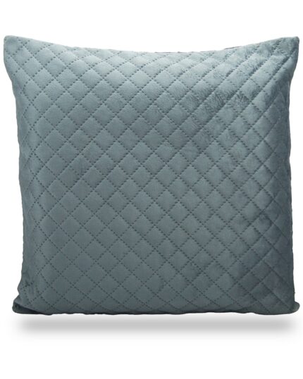 Grey Colored Diamond Designed Cushion Covers Set Of 5 Made Of Velvet (Size: 16″*16″)