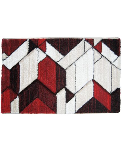 Floor Mat Anti Slip Red White Colored